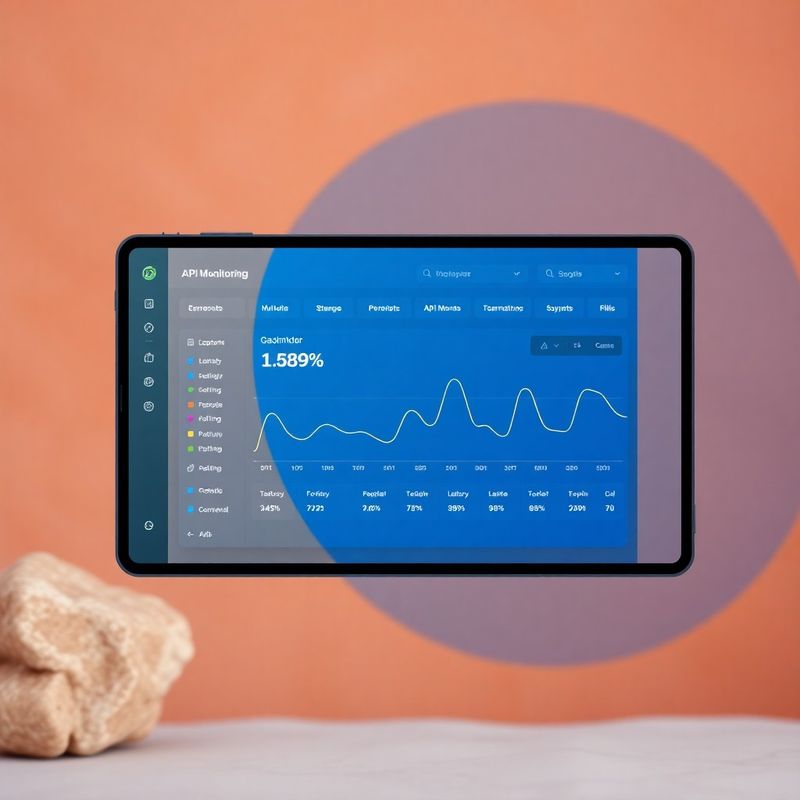 Prikaz upravljačke ploče API monitoringa u dark mode-u